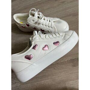 Sincerely Jules Pink Heart Sneakers Women’s Size 9